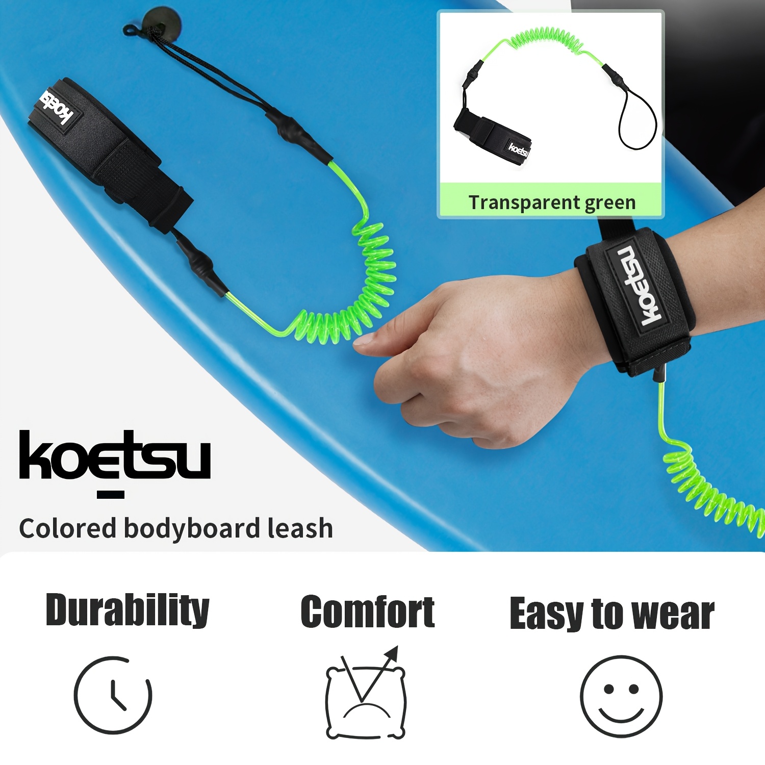 Surfboard Leash - KOETSU Leash per Bodyboard, Leash da
