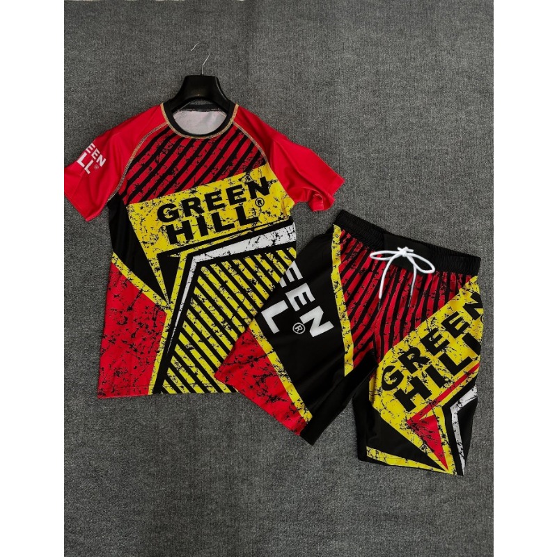 Rash Guard - Completo Set MMA Hardcore Green Hill