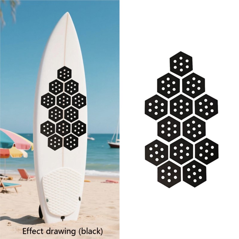 Surfboard Leash - Pad Esagonale Antiscivolo per Surf, Adesivo