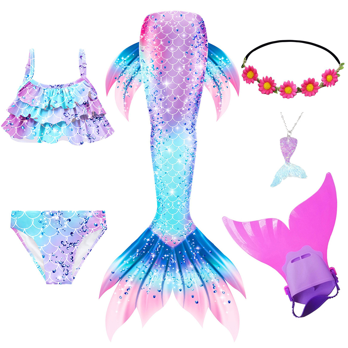 Swim Fins - 6 pezzi/set Ariel ragazze che nuotano