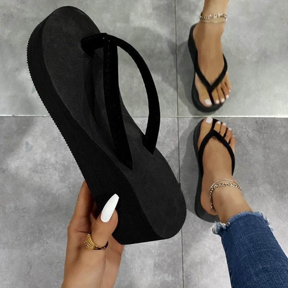 Water Shoes - Ciabatte Estive da Donna con Zeppa,