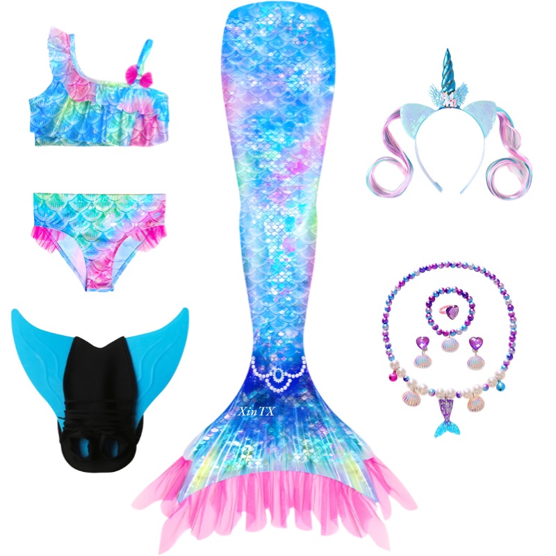 Costume da Sirena per Bambina, - Swim Fins recensione e prezzo