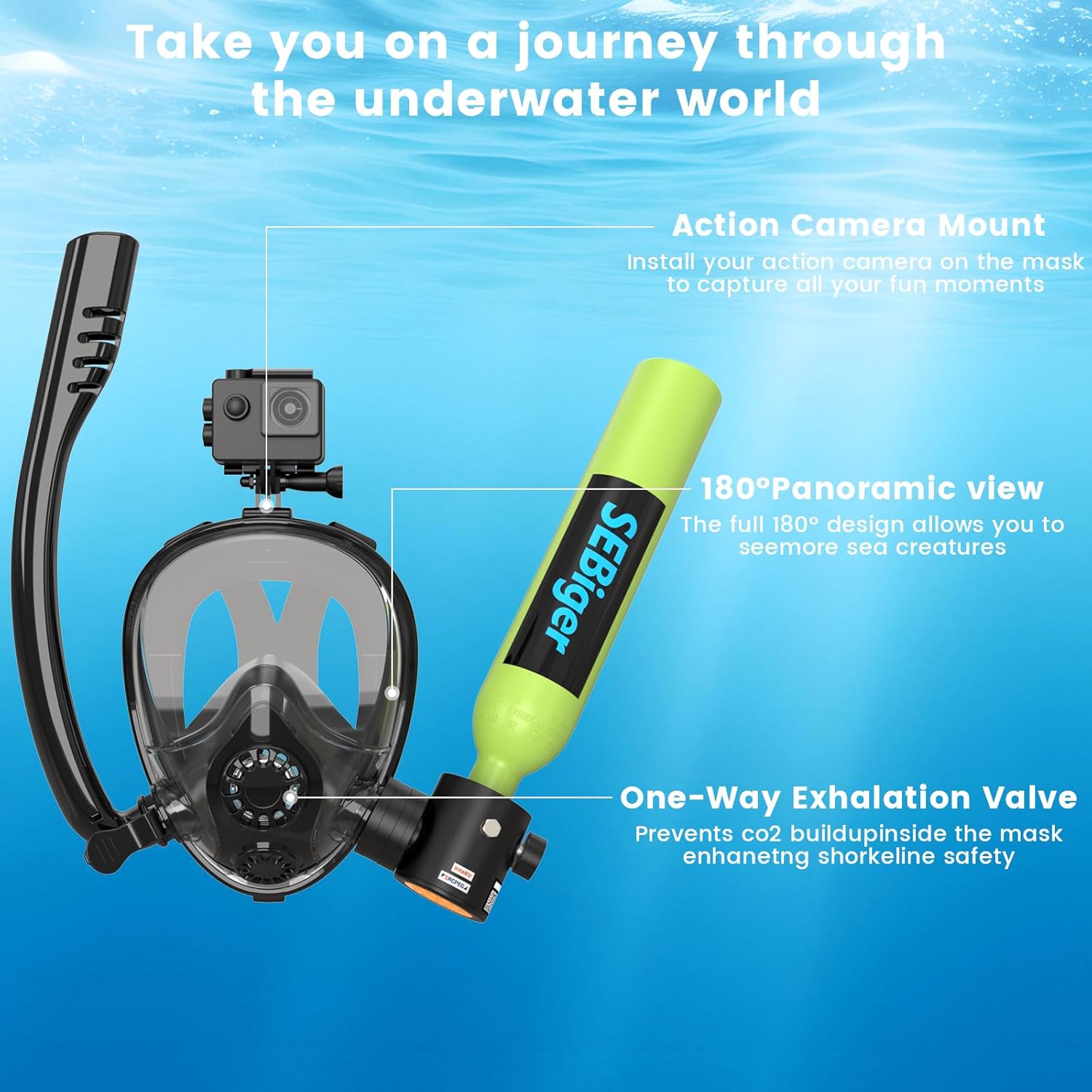 Mini Bombola Subacquea 0.5L co - Snorkel Set recensione e prezzo